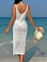 Elegant Hollow-Out Maxi Dress Cover-Up – Chic & Sexy Resort Style 2